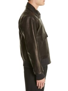Black Lambskin Leather Jacket For Men - Mauve Tree - Image 3