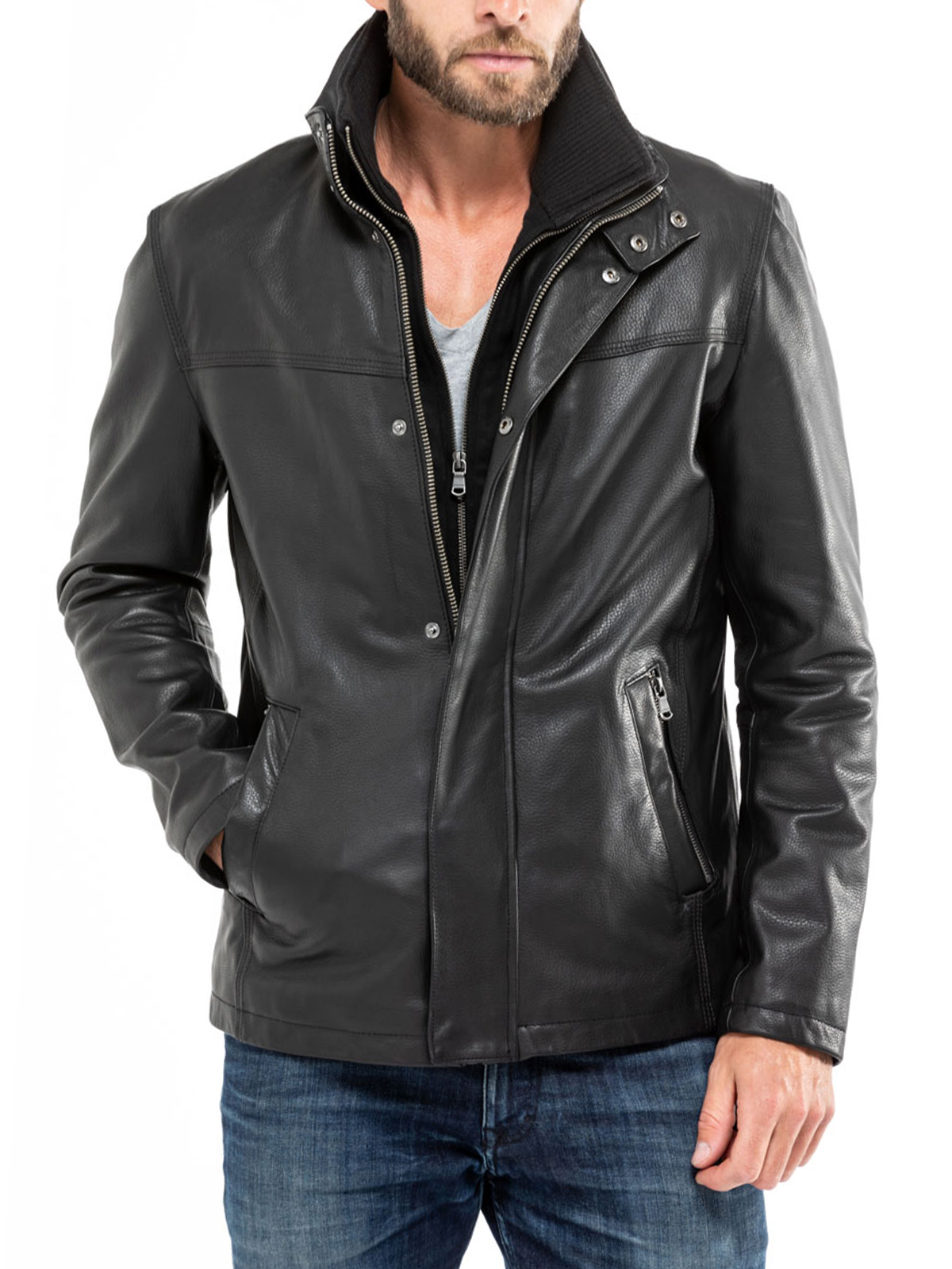 FASN858-Cow-Leather-Bomber-Jacket-for-Men-Featured-1.jpg Cow Leather Bomber Jacket For Men - Image 1