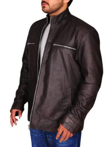 Simple Brown Slim Fit Jacket - Image 4