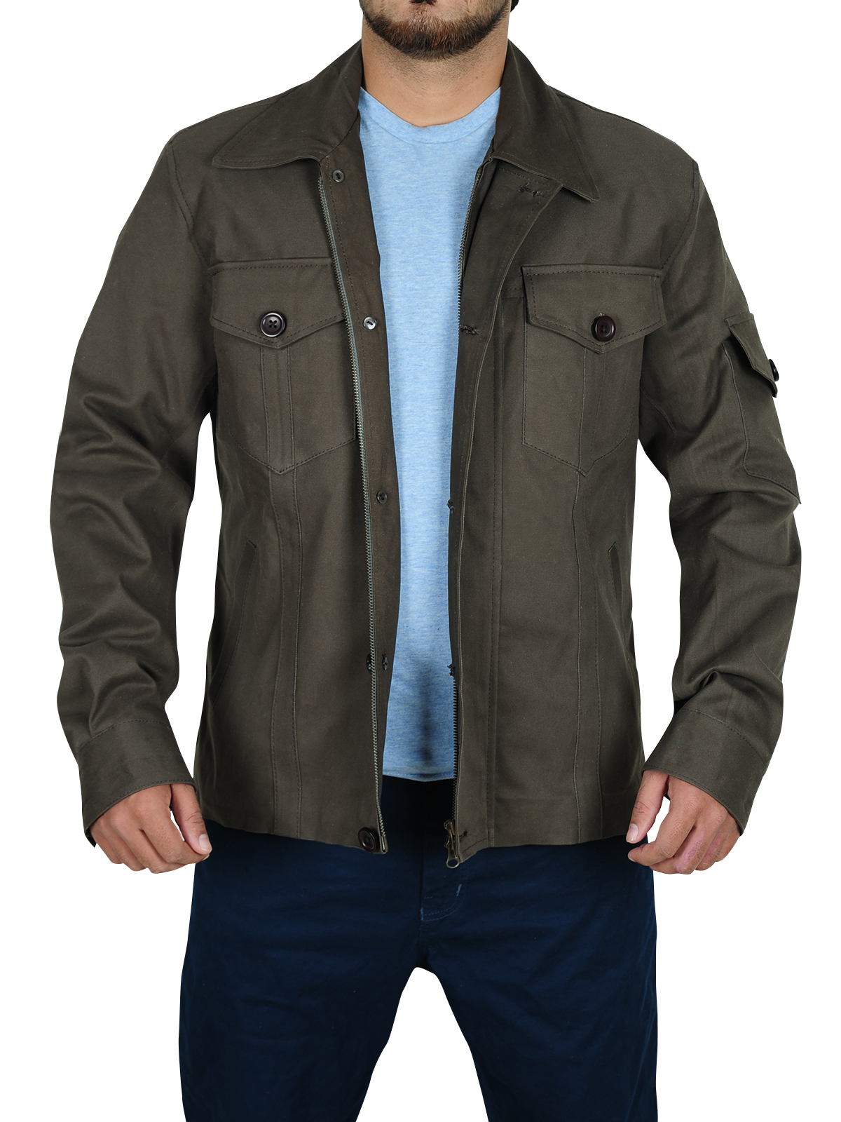 Jensen-Ackles-jacket.jpg Ash Grey Cotton Jacket - Image 1