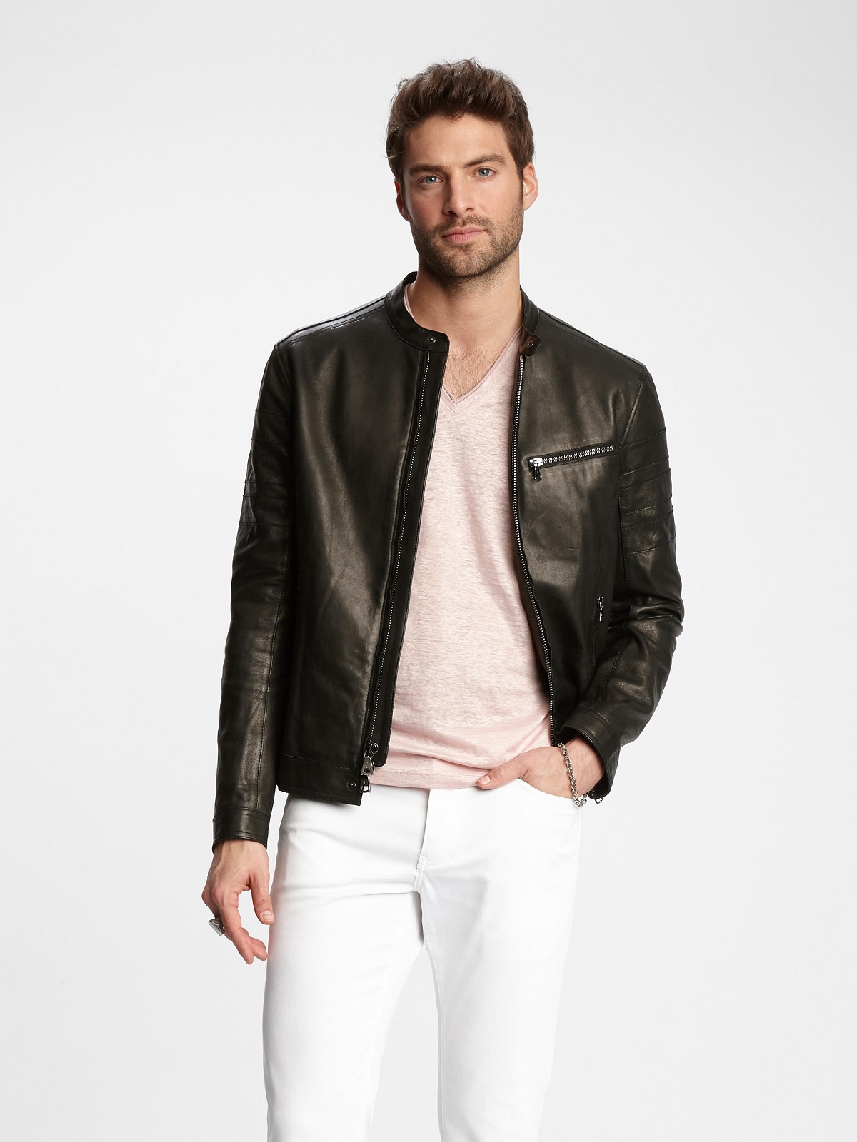L1113V1-Y1409-001-A.jpg Men Moto Leather Jacket - Image 1
