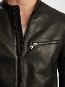 Men Moto Leather Jacket - Image 4