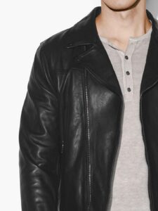 Men Stylish Black Leather Jacket - Image 4