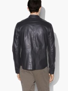 Classic Black Leather Jacket For Men - Image 2