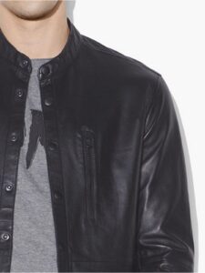 Classic Black Leather Jacket For Men - Image 3