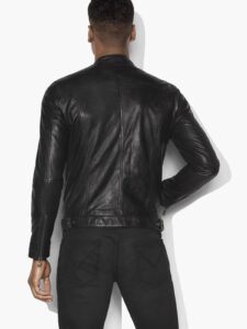 Men Pure Black Jacket - Image 2