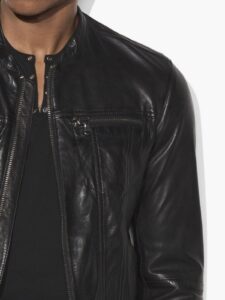 Men Pure Black Jacket - Image 3