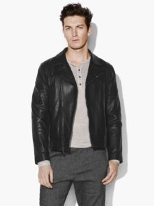 Men Stylish Black Leather Jacket - Image 3