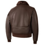 Men G1 Fighter Leather Jacket - Mauve Tree - Image 2