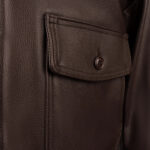 Men G1 Fighter Leather Jacket - Mauve Tree - Image 5