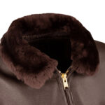 Men G1 Fighter Leather Jacket - Mauve Tree - Image 4