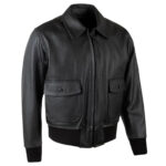 Men Airforce Leather Jacket - Mauve Tree