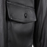 Men Airforce Leather Jacket - Mauve Tree - Image 4