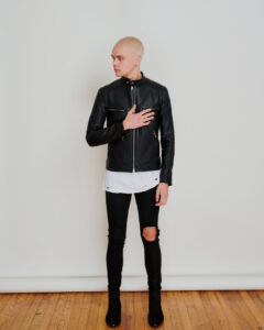 Men Dashing Pitch Black Leather Jacket - Mauve Tree - Image 5