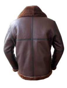 Men Aviator Bomber Leather Jacket - Image 2