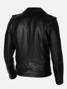 Men Motorcycle Leather Jacket - Mauve Tree - Image 2