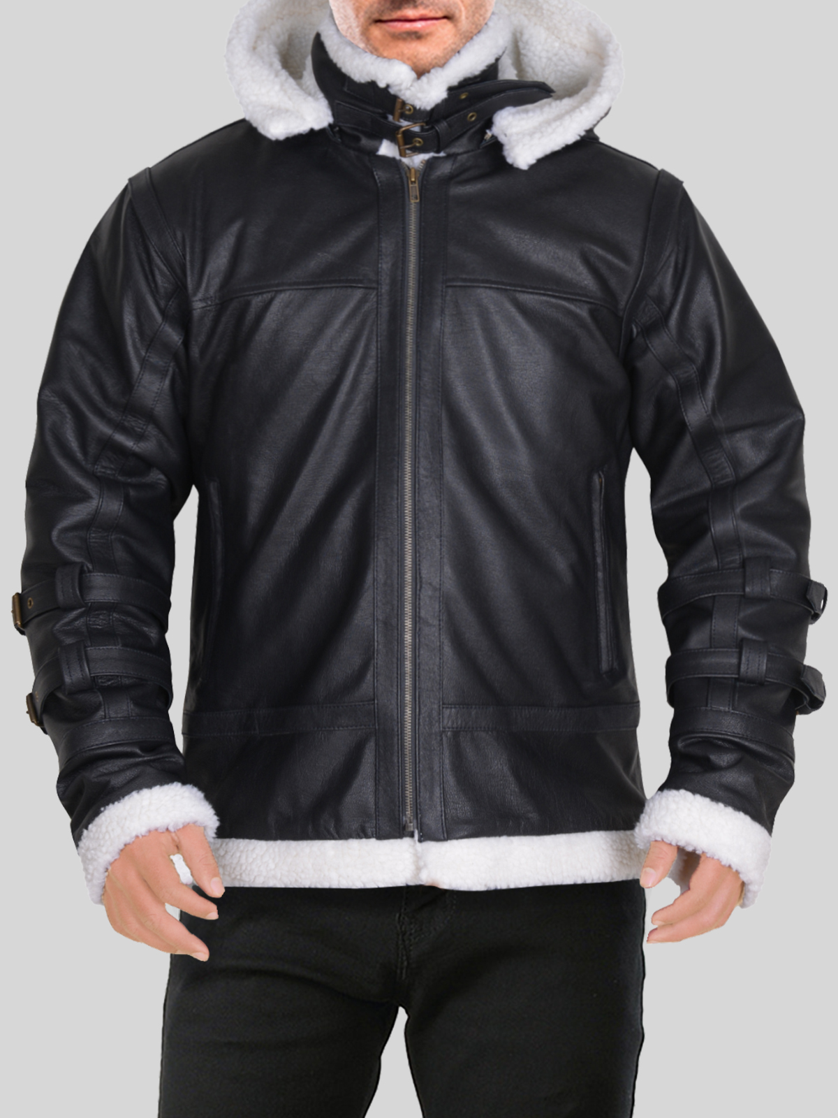 Men-B3-Bomber-Sheepskin-Shearling-Hoodie-Jacket-Zoom-1-1-1-1.jpg Men B3 Bomber Sheepskin Shearling Hoodie Jacket - Mauve Tree - Image 1