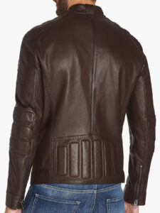 Brown Colour Biker Jacket for Men - Mauve Tree - Image 2