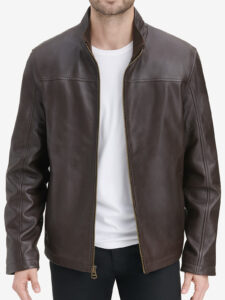 blouson leather jacket for men