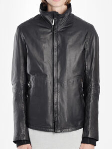 Men Bomber Jacket In Black