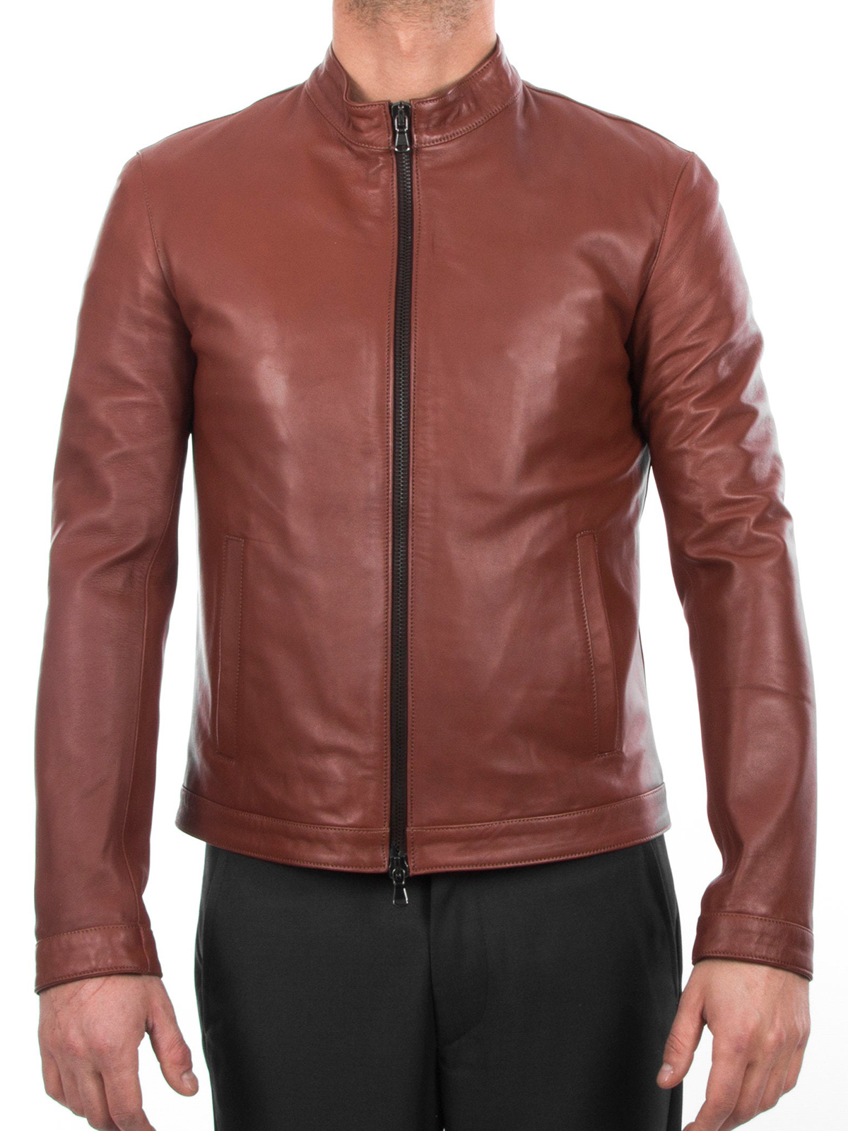 Men-Lambskin-Leather-Bomber-Jacket-in-Brown-Featured.jpg Men Lambskin Leather Bomber Jacket In Brown - Image 1