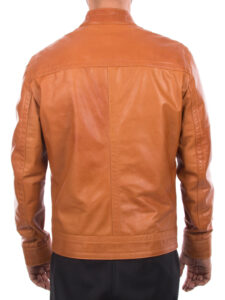Lambskin Leather Bomber Jacket For Men - Image 2