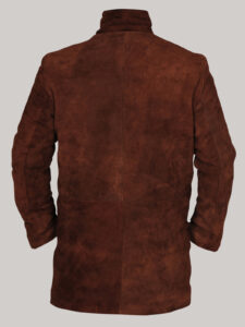 Men's Brown Suede Leather Coat - Mauve Tree - Image 3