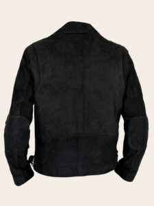 Men's Heavy Suede Biker Jacket - Mauve Tree - Image 3