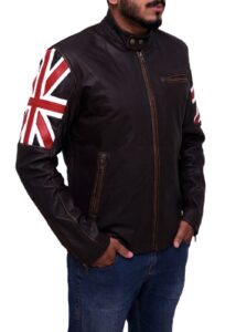 Mens Biker Cafe Racer Jacket - Image 6