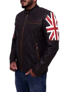 Mens Biker Cafe Racer Jacket - Image 7