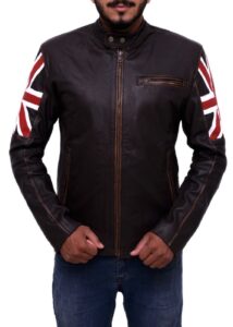 Mens Biker Cafe Racer Jacket - Image 3
