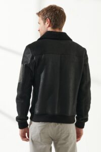 Men's Black B3 Bomber Jacket - Mauve Tree - Image 3
