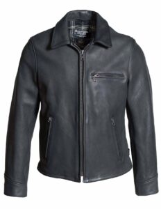 Men's Black Real Leather Rider Jacket - Mauve Tree - Image 5