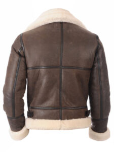 Men's Bomber Leather Jacket - Mauve Tree - Image 2