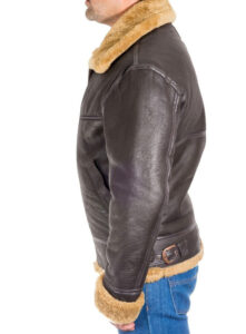 Men B3 Bomber RAF Shearling Jacket - Image 6
