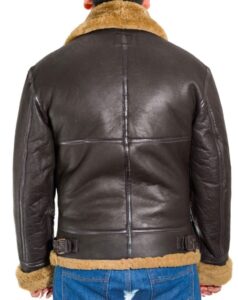 Men B3 Bomber RAF Shearling Jacket - Image 2