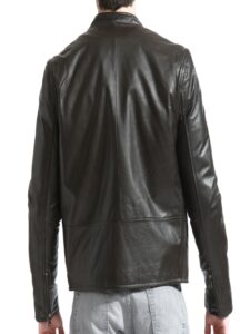 Men's Brown Leather Jacket - Image 2