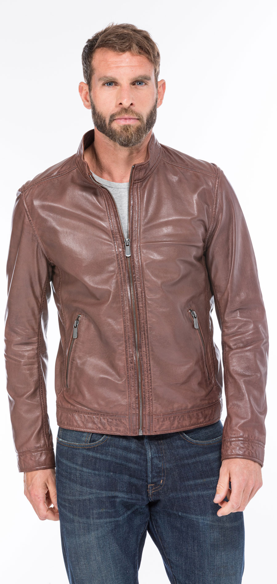 Mens-Dark-Brown-Leather-Bomber-Jacket-Featured-1.jpg mens dark brown leather bomber jacket - Image 1