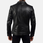 Men Black Legacy Biker Jacket - Mauve Tree - Image 2