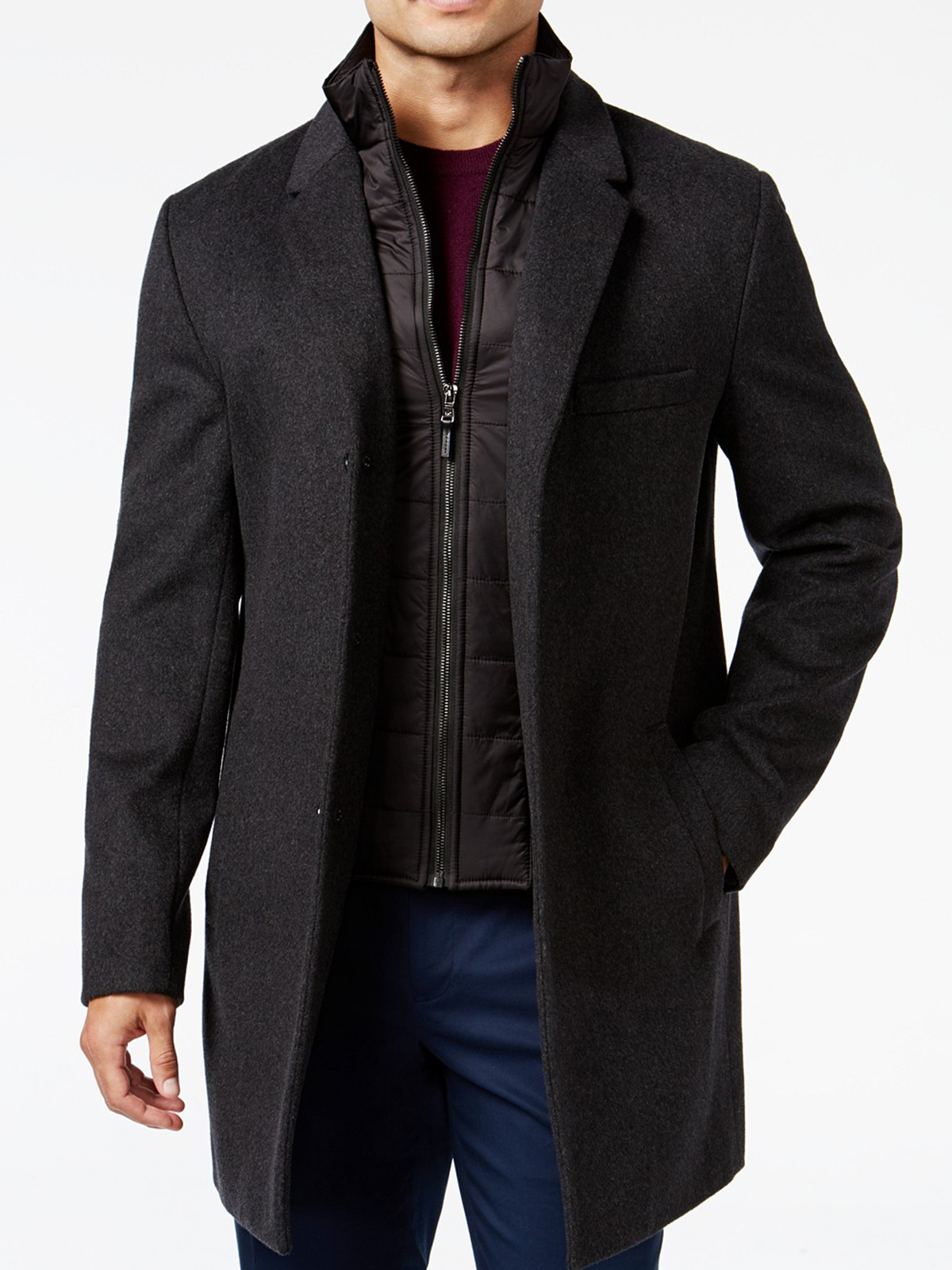 Mens-Water-Resistant-Slim-Fit-Overcoat-Featured-1.jpg Mens Water Resistant Slim Fit Overcoat - Image 1