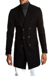 Men Black Wool Walker Coat - Image 3