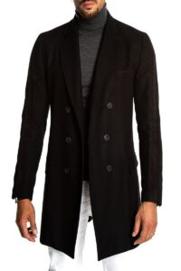 Men Black Wool Walker Coat - Image 4