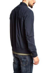 Men Dark Blue Cotton Jacket - Image 4