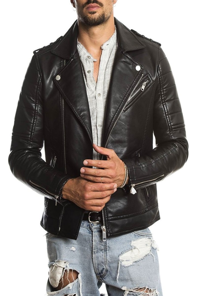 NHW_7697_566683ac-b158-49e9-a906-cb475802a17a.jpg Men Raven Black Biker Leather Jacket - Image 1