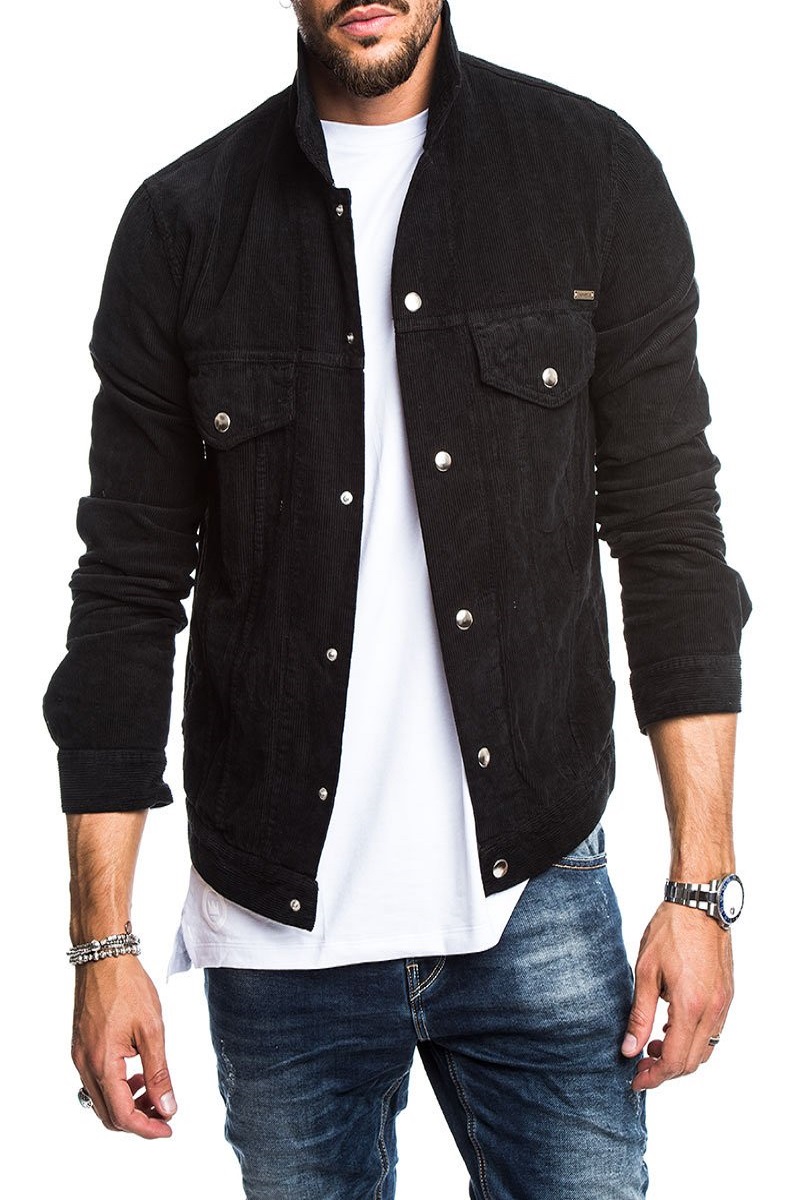 NHW_9575_922ed892-66c1-441d-9ec1-941c4f9ea656.jpg Men Black Shirt Cotton Jacket - Image 1