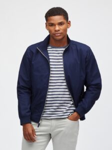 Men Blue Cotton Jacket - Image 4