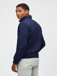 Men Blue Cotton Jacket - Image 2