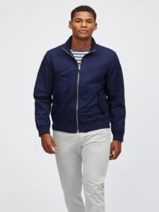 Men Blue Cotton Jacket - Image 3