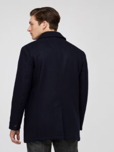 Men Navy Blue Italian Coat - Image 2