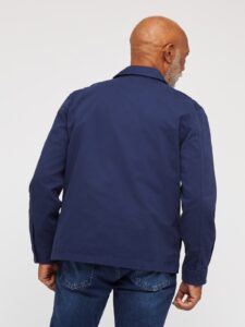 Men Denim Blue Cotton Jacket - Image 2